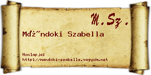 Mándoki Szabella névjegykártya